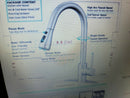 Commercial Kitchen Sink Faucet Pull Out Sprayer Mixer Tap Brushed Nickel&Cover
