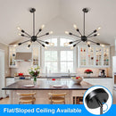 Sputnik Chandeliers 10-Light Modern Pendant Light + Floor Lamp