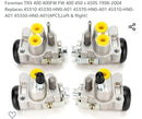 New Front Brake Wheel Cylinders and Brake Shoes for Honda FourTrax 400 TRX400