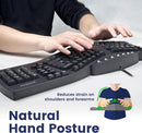2 Perixx PERIBOARD-512 Wired Split Ergonomic Keyboards Multimedia Keys Palm Res+