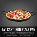 Cast Iron Handled Round Cast Iron Griddle 14"