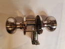 4-Piece Brushed Nickel Egg Oval Handle Knob Door Lock Set