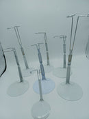 7 doll stands 6EA 12" with 4.5" Platform & 1 each 5" with 3" platform New