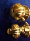 4-Piece Brushed Nickel Egg Oval Handle Knob Door Lock Set