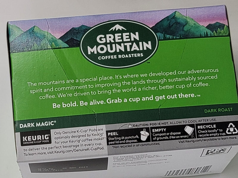 1 Case Green Mountain Coffee Dark Magic, Keurig K-Cup Pod, Dark Roast 72 Count