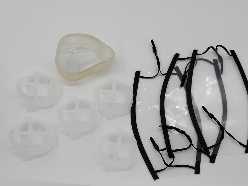 Masks Cover 3D Durable Shield Reusable Transparent Plastic Brackets(5 each)