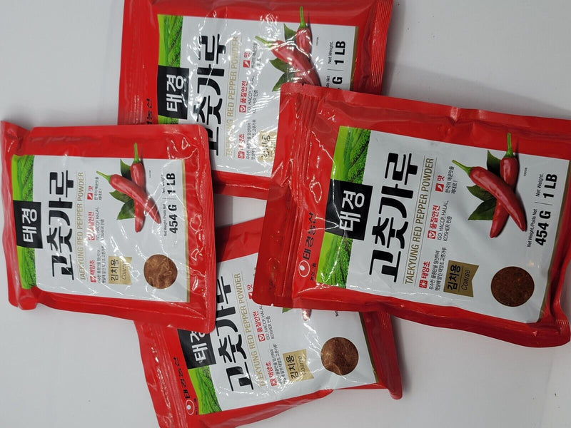 4 (Four)Taekyung Chili Powder For Kimchi Flake 4LB - Korean Gochugaru Red Pepper