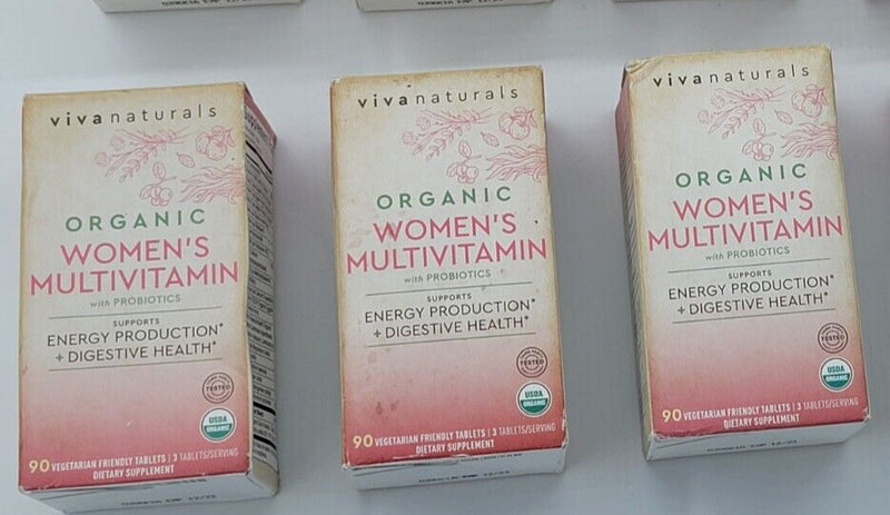 3 Organic Women Multivitamin Iron Energy Digestive Balance Immunity Probiotics