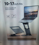 Nulaxy Telescopic 360 Rotating Laptop Stand for Desk Adjustable Height A-Gray