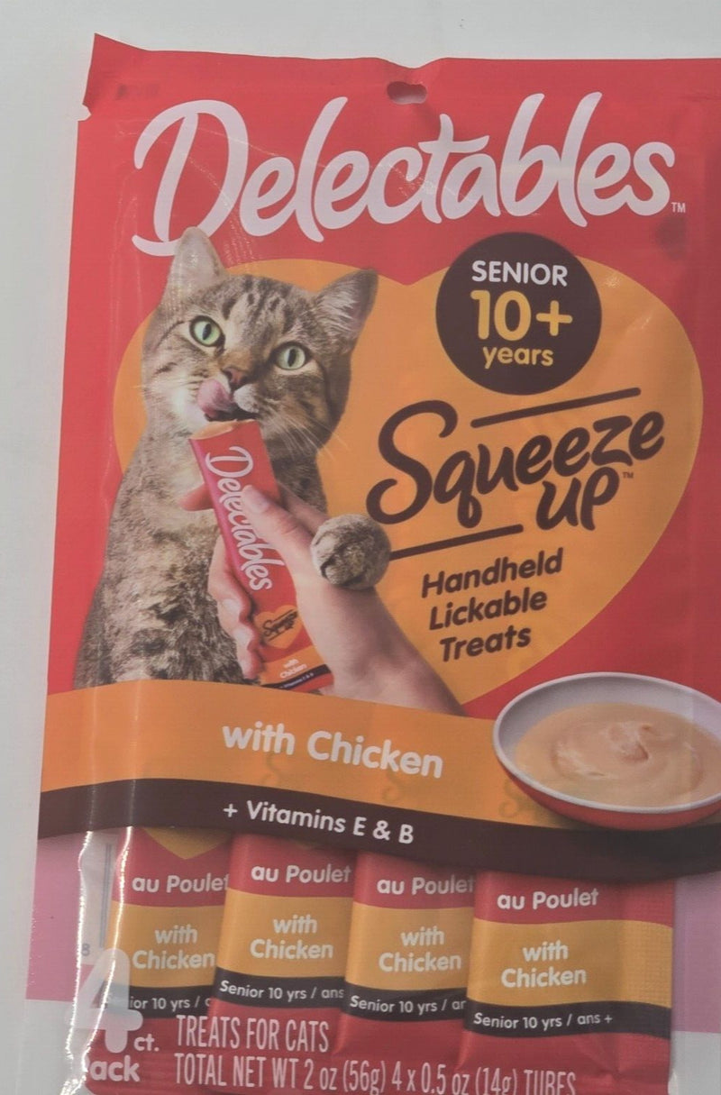 Hartz Delectables Squeeze Up Chicken Cat Treats (256 Treats-4 Cases)