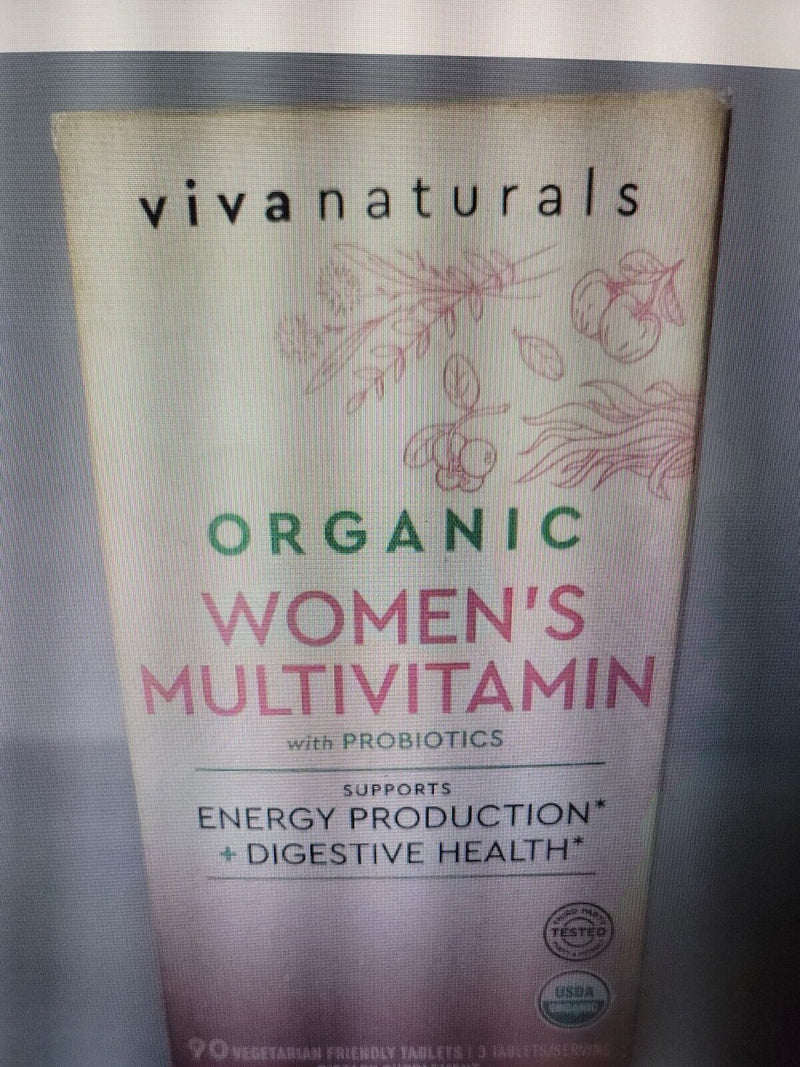 3 Organic Women Multivitamin Iron Energy Digestive Balance Immunity Probiotics