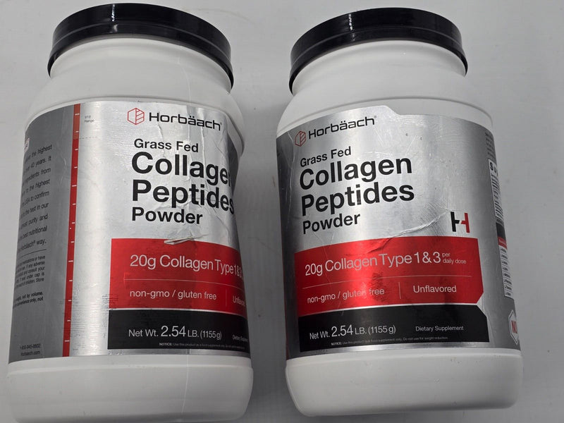 2 Horbaach Grass Fed Collagen Peptides Powder 2 x ( 172 Servings x  2.54 lb )