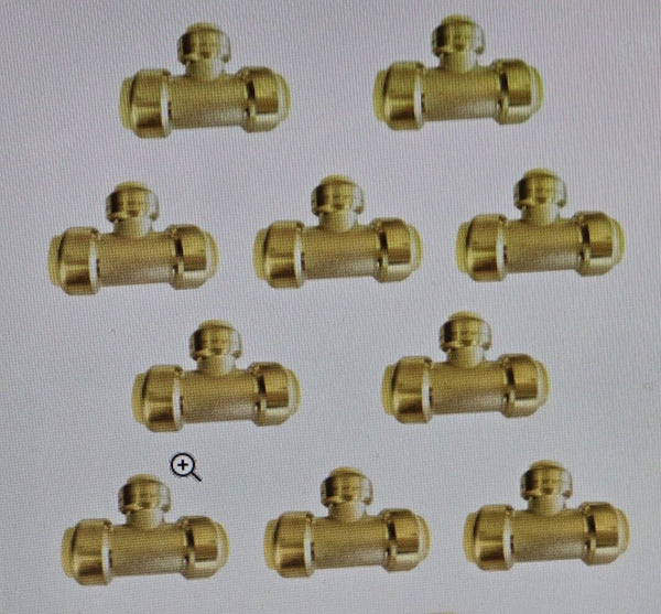 Sungator 12 Pcs 1/2" x 1/2" x 1/2" Push Fit Reducing Tee