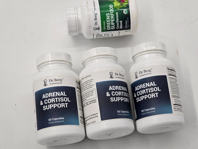 3 Dr Berg Adrenal And Cortisol Supplement 60 x 3 Caps, Support Mood And Stress +