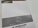 Annova Antique Globe 10" Diameter Metal Arc and Wood Base, Vintage Decorative