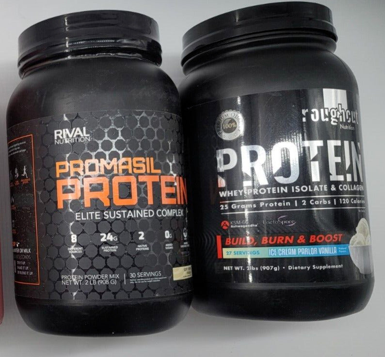 2 Items 1- ROUGHCUT WHEY PROTEIN ISOLATECOLLAGEN25 Grams Protein I 2 Carbs120+++