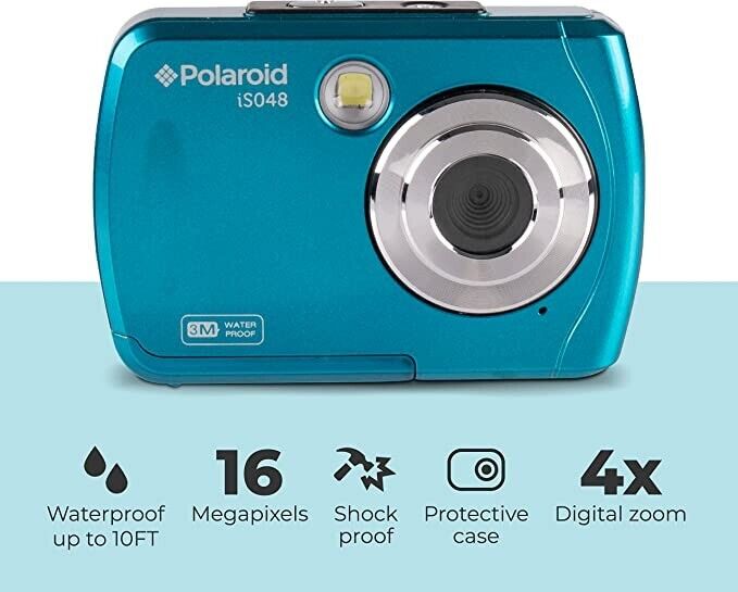 Poloroid Bluegreen Camera 3.5" x 2"