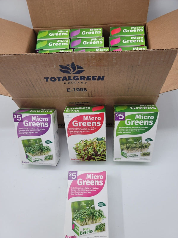 18-Pack Microgreens Growing Kit by Totalgreen  Basil