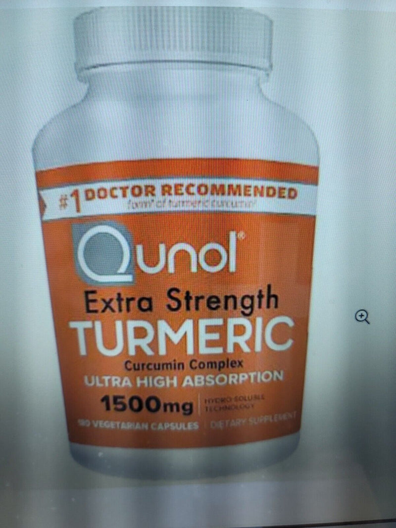 Qunol Extra Strength 1000mg Turmeric Curcumin Complex - 60 Vegetarian Capsules