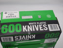 1800 knives Member's Mark White Plastic Knives, Heavyweight (600 ct. x 3)