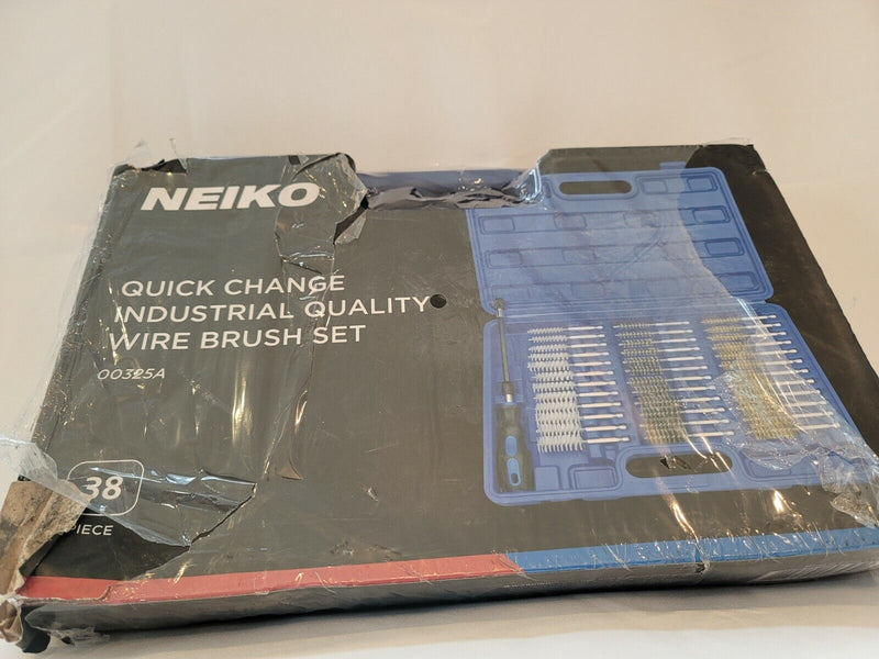 Neiko 00325A Industrial Wire Hex Shank Brush Set, 38 Piece| 1/4" Hex