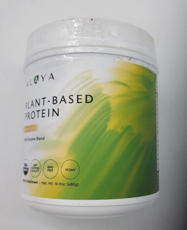 Alaya plant based protein vanilla 19.9 oz 480G w Enzyme Blend