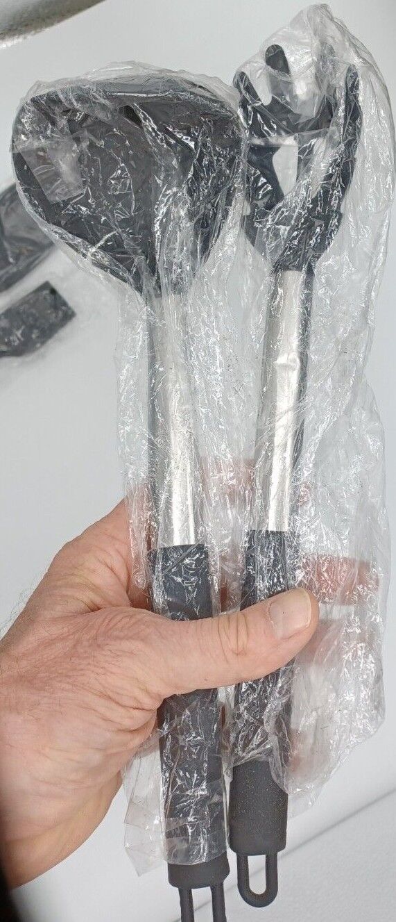 4 Piece Stainless Steel / Rubber Kitchen Utensils (New In Plastic) longest 12.5"