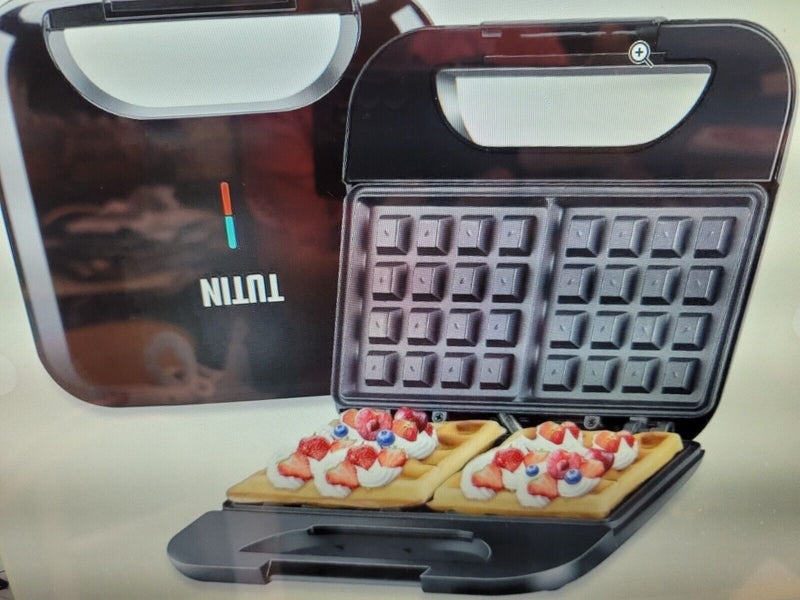 2 Tutin  Mini Waffle Makers  9" x 9"