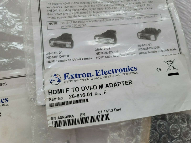 Two extrom electronics hdmi f to dvi-d m adaptor