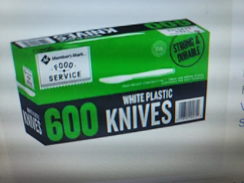 1200 knives Member's Mark White Plastic Knives, Heavyweight (600 ct. x 2)