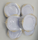 359pcs Nervure 260PCS White & Gold Plastic 8" Plates & 99PCS of Gold Plast/Ware