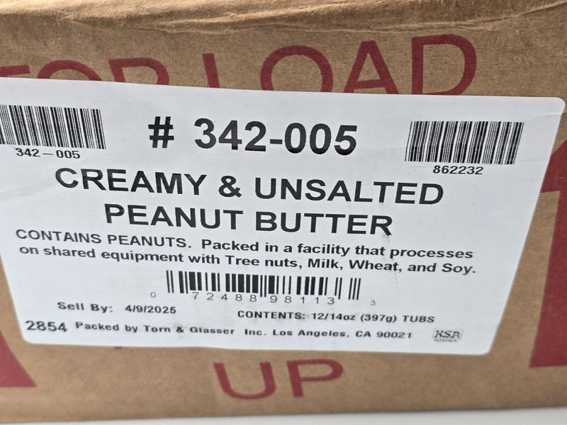 10 PACK -Creamy & Unsalted Peanut Butter Smooth  14 oz (Total 140 oz)