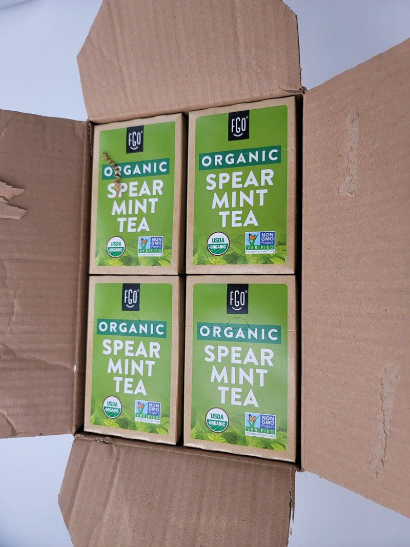 FGO , Spearmint Herbal Tea, Organic Tea Pods, 24 x 4