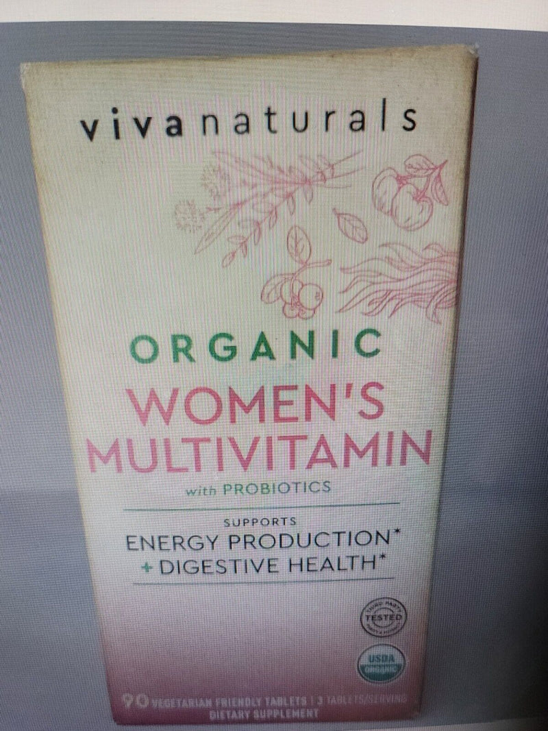 3 Organic Women Multivitamin Iron Energy Digestive Balance Immunity Probiotics