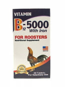 🐓 🔥VITAMIN B12-5000 IRON HIERRO🔥🐓GALLOS VITAMINAS 60 caps Plus B-6 120Caps