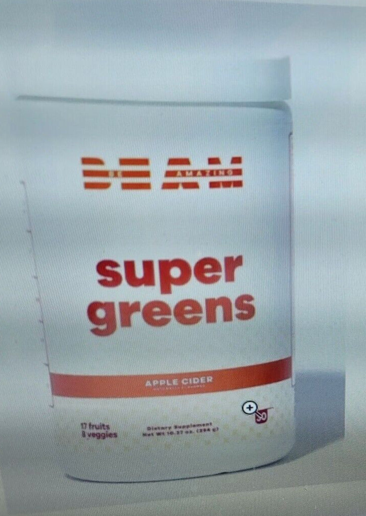 3(Three) New Beam Super Greens Powder Be Amazing Apple Cider Dietary Supplement