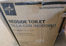 Two Medline Steel 3-in-1 Bedside Commodes, Portable Toilet Damaged Boxing&1 seat