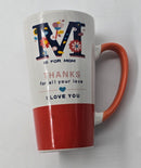 Best Dad Ever Ceramic Coffee/Tea Mug w/ M is for Mom (LOVE) Mug -Both New