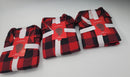 3 Sets Kids Pajamas Red & Black Buffalo Check Flannel Pajamas Set Size 6 Kids