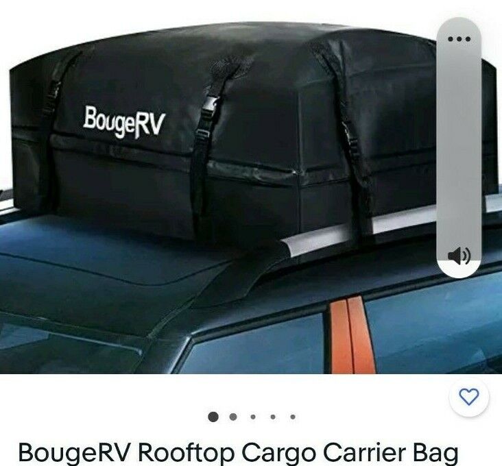 BoughRV  Rooftop Cargo Carrier. Rooftop Storage Luggage Waterproof Gray & Black