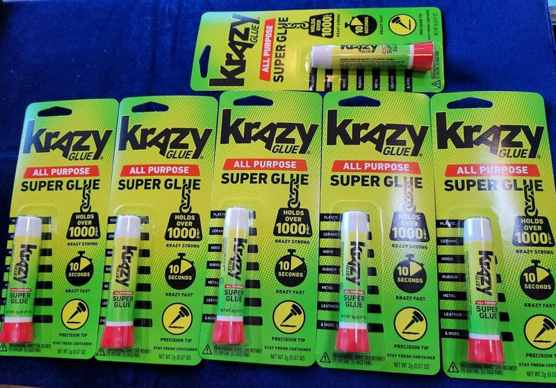 16 Pack Krazy Glue Instant strong Super Glue All Purpose 0.07oz, Free Shipping.