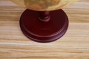 Annova Antique Globe 10" Diameter Metal Arc and Wood Base, Vintage Decorative