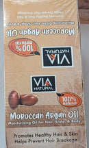 48 VIA NATURAL Moroccan Argan Oil  Moisturizing HAIR, SKIN,  1.5oz  6 displaysx8