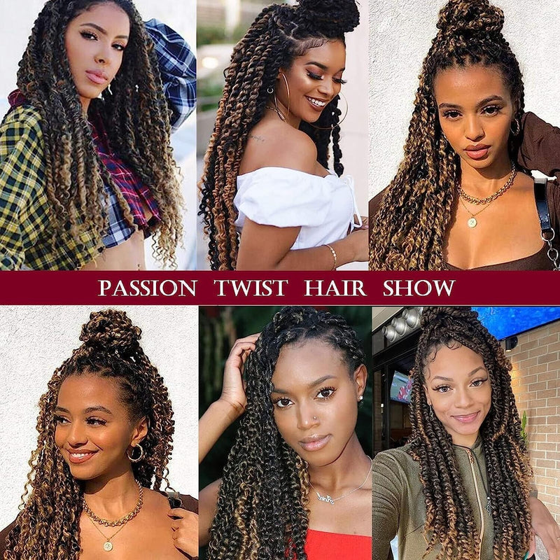 LOT 6 18" Passion Twist Hair Water Wave Crochet Braids 18"  LOT Braids NEW