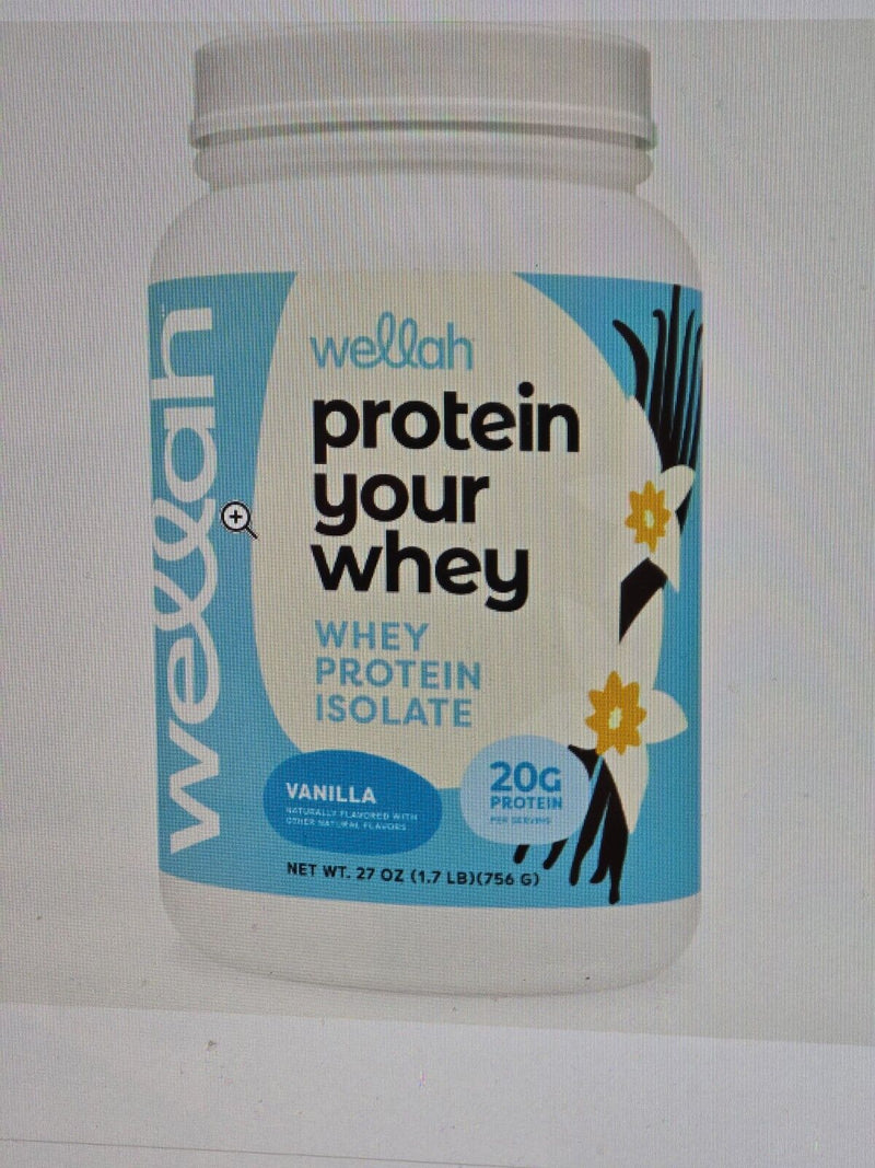 2 (TWO) Wellah Your Whey (30 Servings, Vanilla) - Whey Protein Isolate Protein