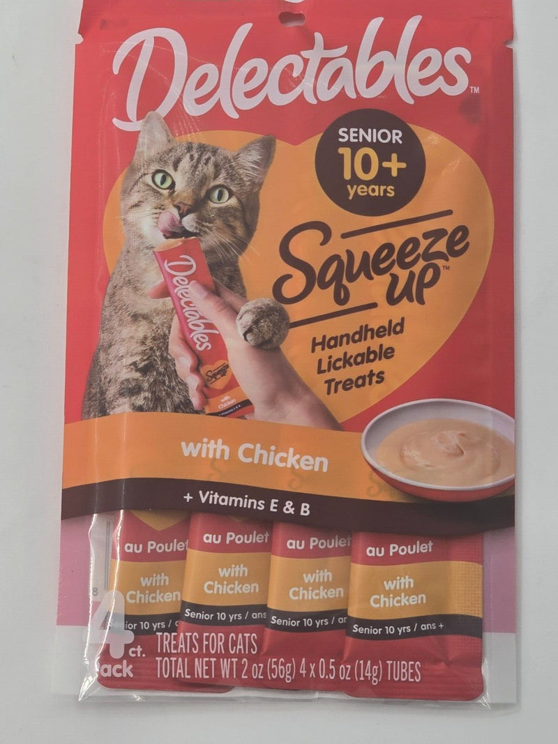 Hartz Delectables Squeeze Up Chicken Cat Treats (256 Treats-4 Cases)