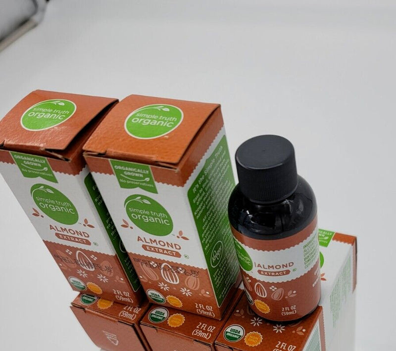 6 Pack Simply Organic Almond Extract Certified Organic 2 oz bottle BB: 2/2024