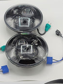 Pair 7" Inch Round LED Headlights Hi/Lo Beam For Hummer LJ  CJ