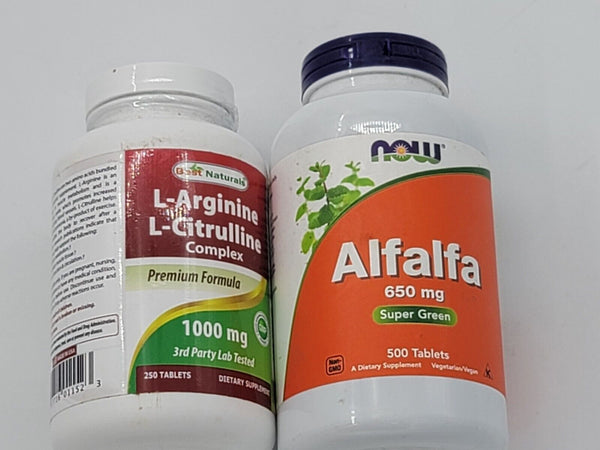 NOW Foods Alfalfa, 650 mg, 250 Tablets + BN L-Arginine/L-Citrulline Complex