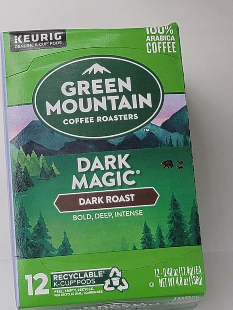 1 Case Green Mountain Coffee Dark Magic, Keurig K-Cup Pod, Dark Roast 72 Count